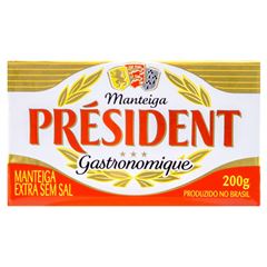Manteiga Tablete President Sem Sal 200g