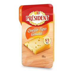 Queijo Gouda President 160g Caixa com 16