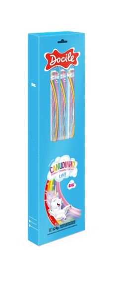 Canudinho Tutti Frutti Colorido Morango Unicórnio Big