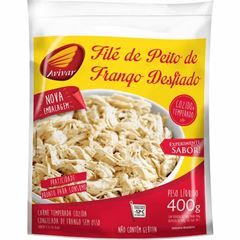 Filé de Peito Desfiado Temperado Avivar 400g