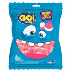 Bala Gelatina Go Jelly Beijinho Doce Morango