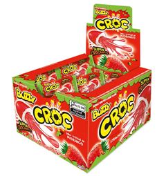 Chiclete Buzzy Croc Morango 20x40 unidades