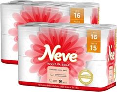 Papel Higiênico Neve Folha Dupla Compacta 20m Leve 16 Pague 15