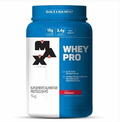 Whey Protein Max Titanium Morango 1kg (pote)