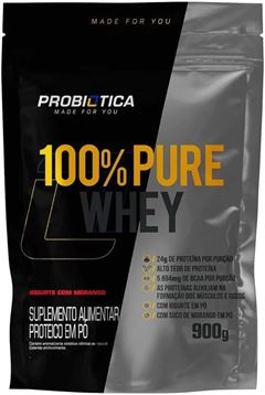 Whey 100% Pure Refil 900g Iogurte Morango Verdadeiro
