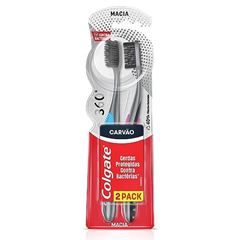 Escova Dental Colgate 360 Graus Black Carvão Embalagem Com 2  UN
