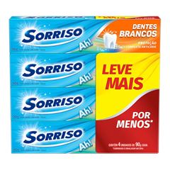 Creme Dental Sorriso Dentes Brancos Embalagem Com 4  UN