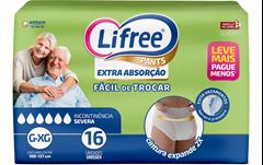 Fralda Calça Geriátrica Lifree Extra Absorção G/XG com 16 unidades