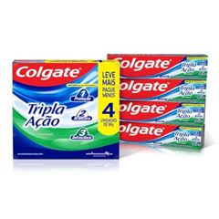 Creme Dental Colgate Tripla Ação 90 Gramas com 4  UN