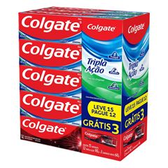 Creme Dental Colgate Total Antibacteriano GTS 3 Luminous 60g