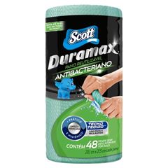 Pano Scott Duramax Antibacteriano Rolo com 48 unidades