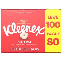 Lenço Kleenex Box Leve 100 Pague 80