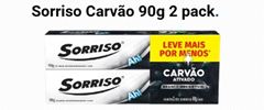 Creme Dental Sorriso Carvão 2  UN de 90 gramas Pack