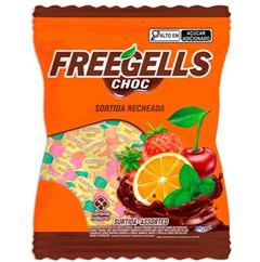 Bala Freegells Sortida Recheio Sabor Chocolate