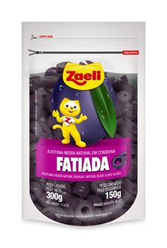 Azeitona Negra Fatiada Zaeli 12x150g Pouch