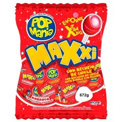 Pirulito Pop Mania Maxxi Morango