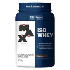 Whey Iso Max Titanium Chocolate Verdadeiro Pote 900g
