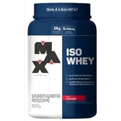 Whey Iso Max Titanium Morango Verdadeiro Pote 900g
