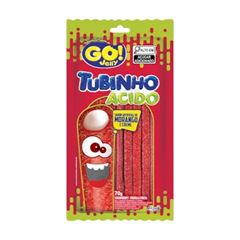 Bala Tubinho Go Jelly Morango Ácido 70g