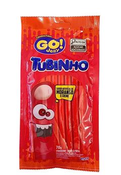Bala Tubinho Go Jelly Morango 70g