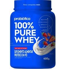 Whey Pure 100% Sabor Iogurte Com Morango 450g