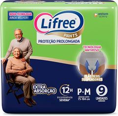 Fralda Calca Geriatrica Lifree Extra Absor¿¿o P/M 9 Unidades