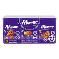 Lenço Facial Mimmo Bolsa Folha Tripla Com 6 Pacotes De 72 Unidades