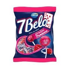 Pirulito Arcor 7Belo Framboesa 12 Unidades 500g