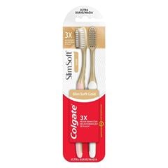 Escova Dental Colgate Slim Soft Gold Pack Com 2 Unidades