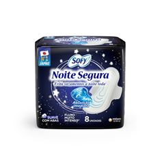 Absorvente Sofy Noite Segura noturno com abas 8un