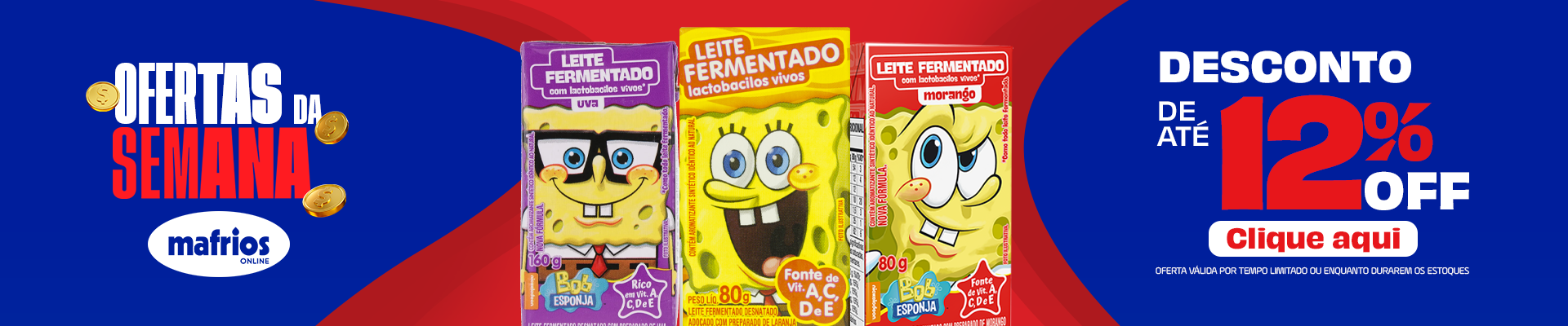 ofertas semana 2 setembro Leite Fermentado Bob Esponja (Escalonado)